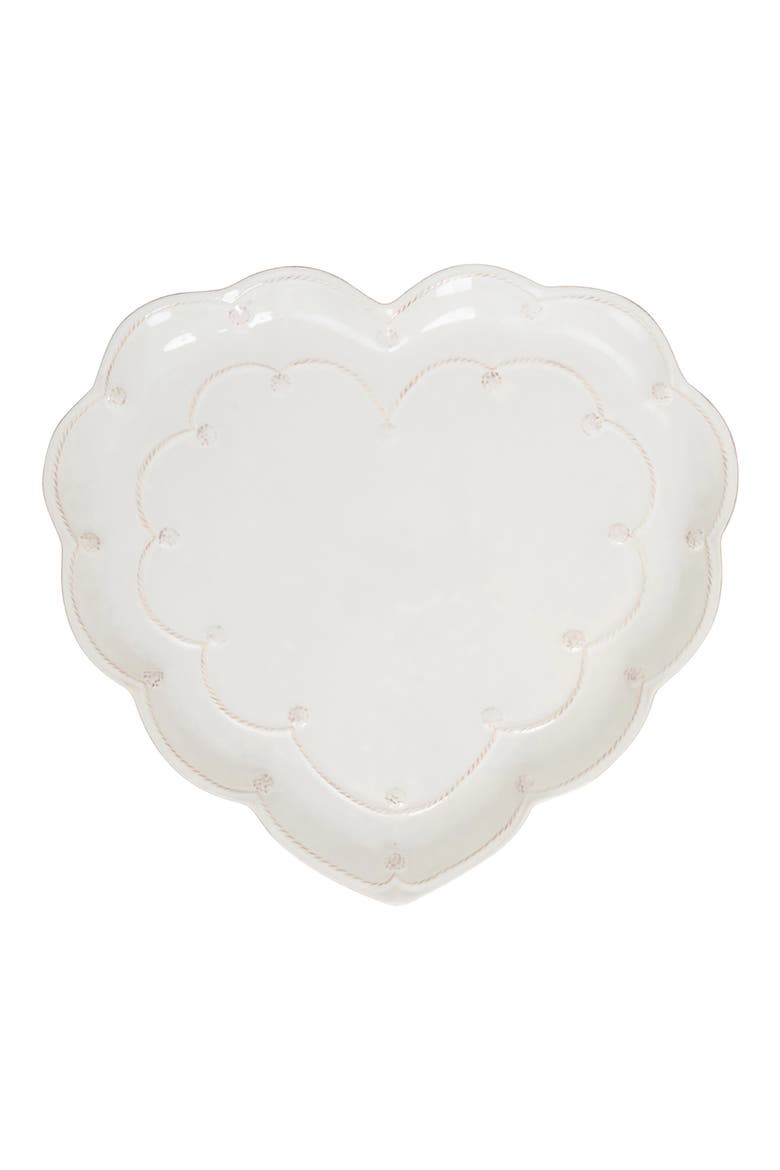 Berry & Thread Ceramic Heart Platter, Main, color, WHITEWASH
