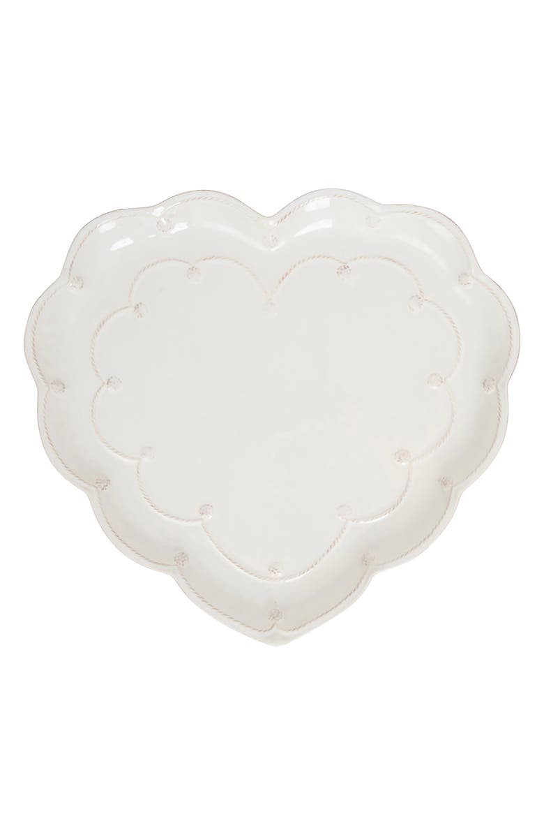 Juliska Berry & Thread Ceramic Heart Platter, Main, color, Whitewash