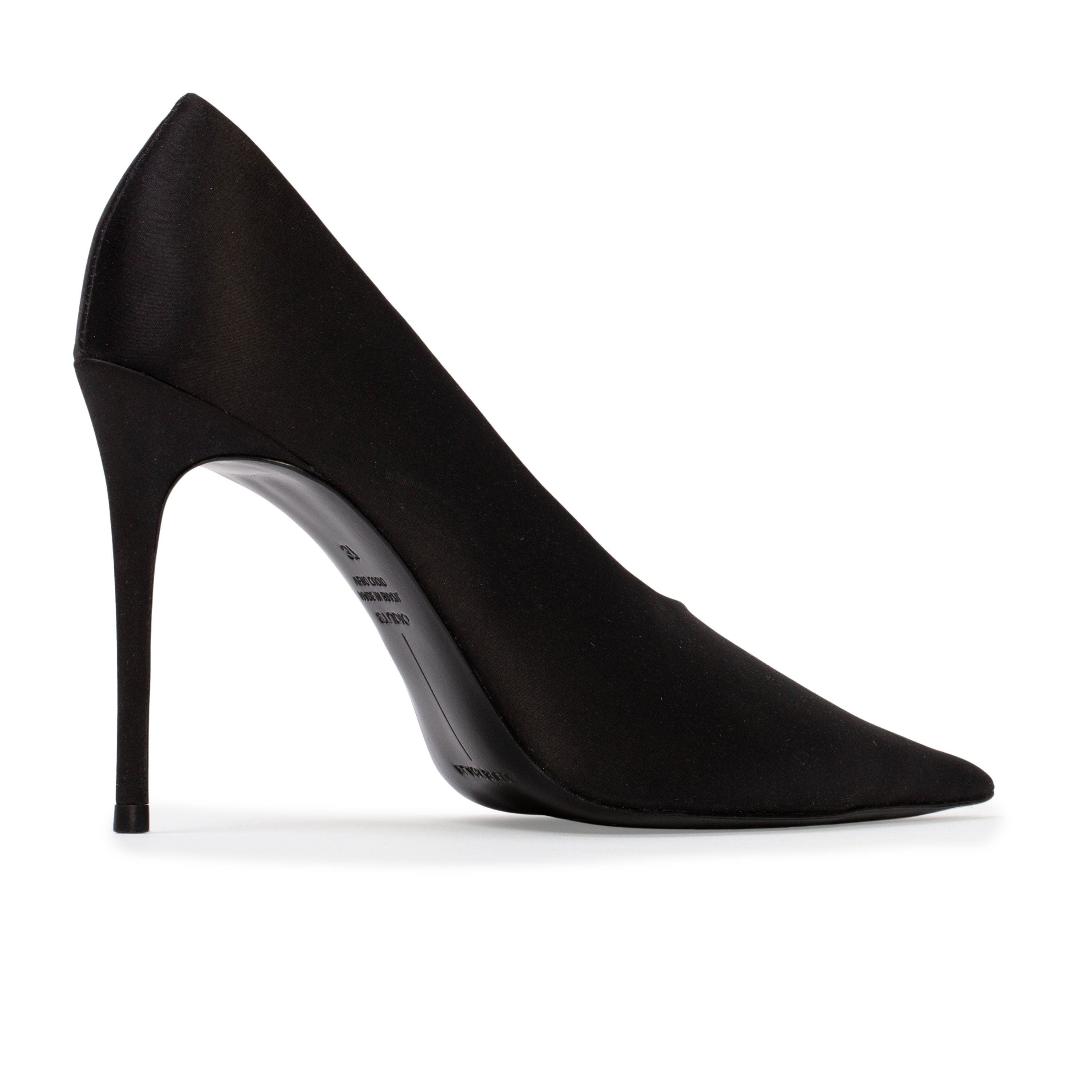 BLACK SUEDE STUDIO Jona 100 Satin Pump, Alternate, color, Black Satin