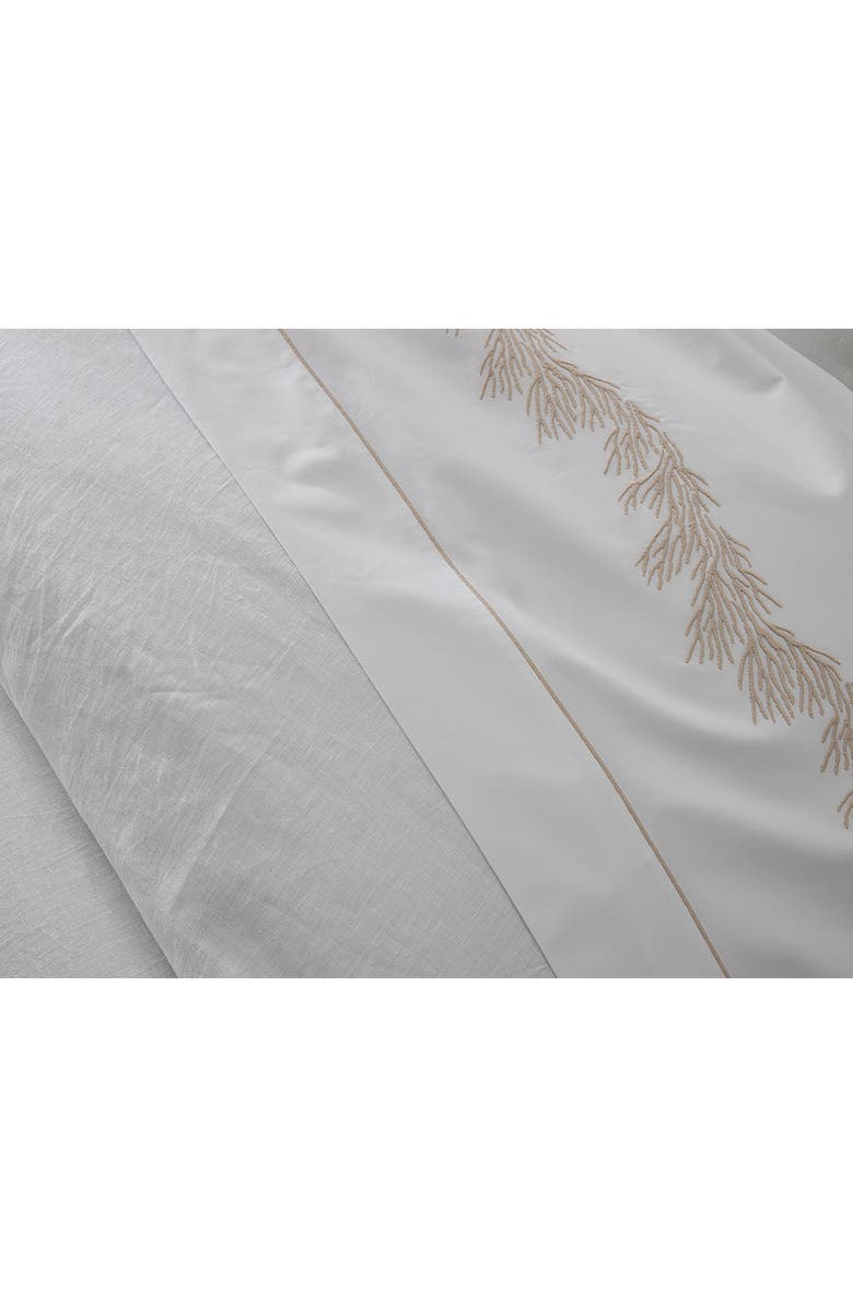 Matouk Atoll Flat Sheet, Alternate, color, Dune