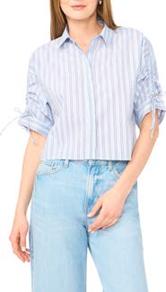 1.STATE Gathered Sleeve Shirt