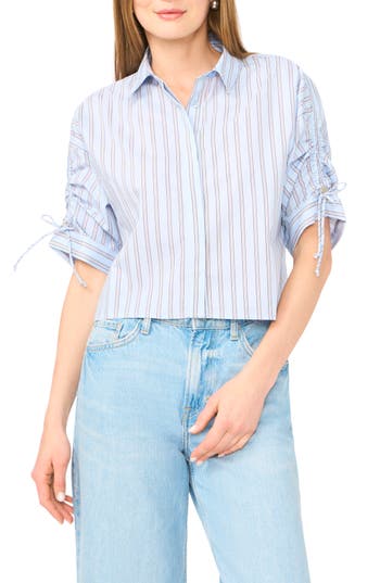 1.state Gathered Sleeve Shirt