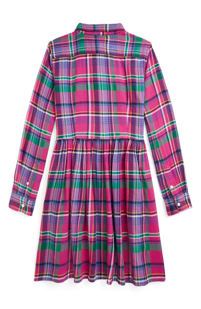 Polo Ralph Lauren Kids' Plaid Long Sleeve Shirtdress, Alternate, color, 