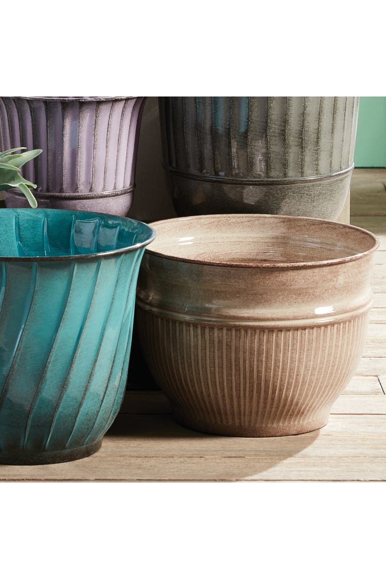 Camelia Pots, Set of 3, Alternate, color, Brown