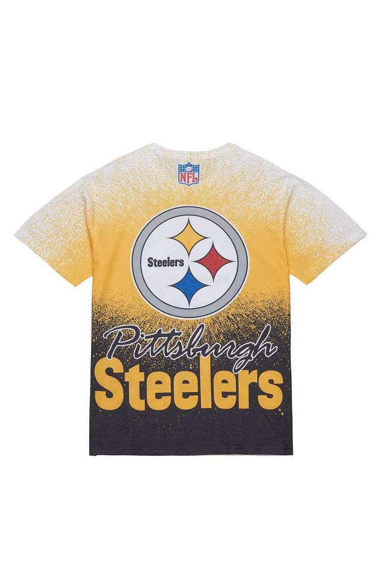 Mitchell & Ness Men's Mitchell & Ness White Pittsburgh Steelers Team Burst Vintage Logo T-Shirt, Alternate, color, White