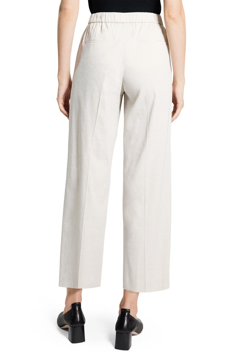 Theory Classic Straight Leg Good Linen Pants, Alternate, color, White Clay