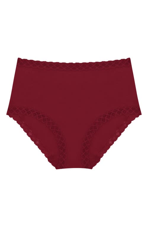 Natori Bliss Stretch Cotton Full Briefs In Red