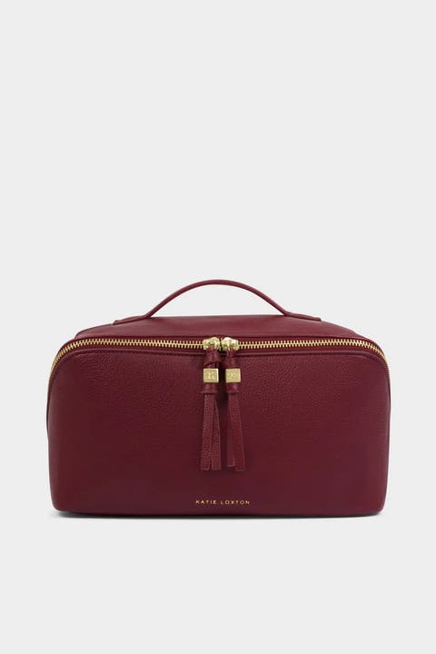 Soho Large Makeup And Toiletry Bag in Cherry