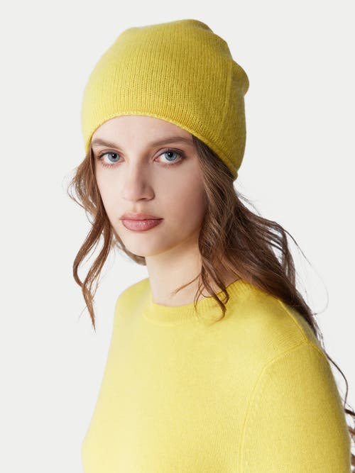 Gobi Mongolian Cashmere Cashmere Hat And Sweater Set In Maize