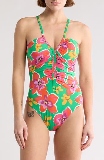 Sanctuary Women's Shirred-front One-piece Swimsuit In Multi