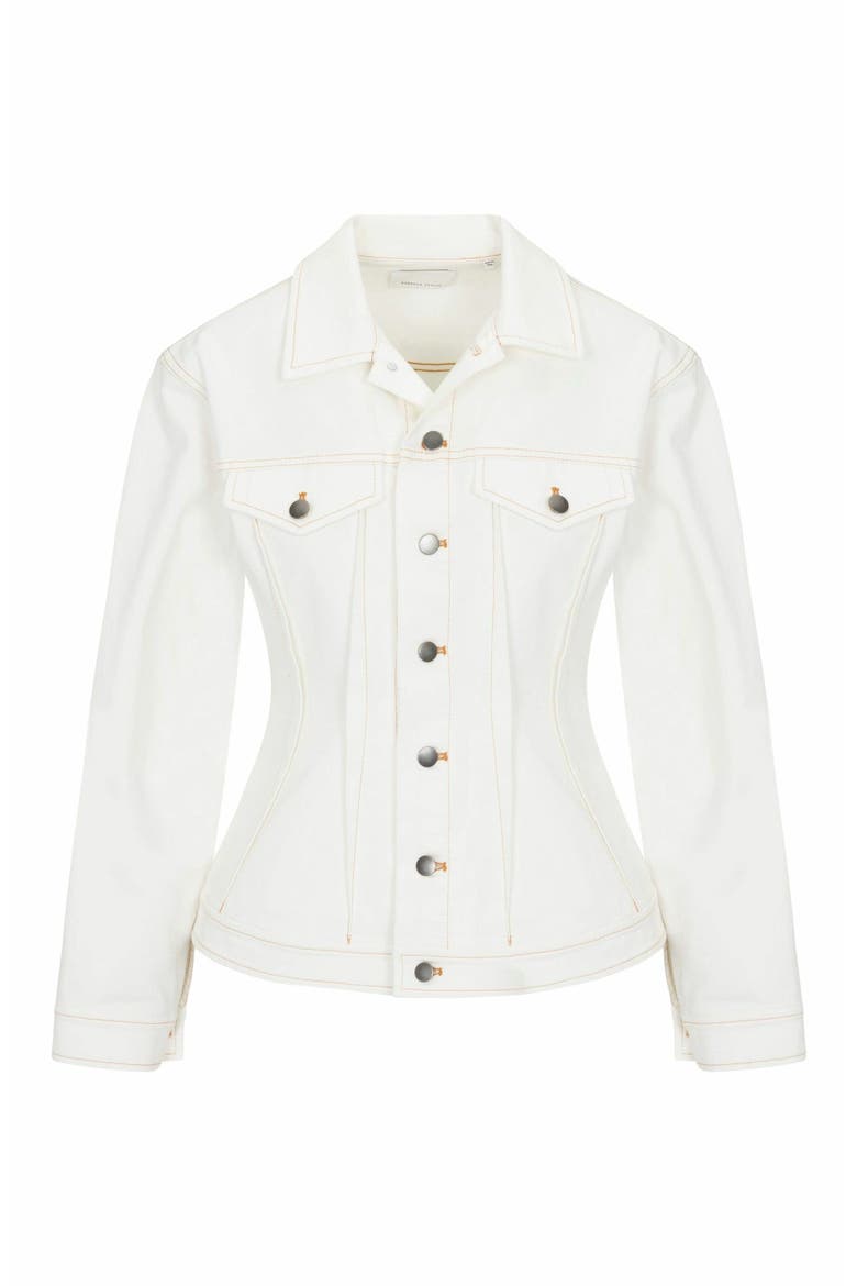 Cora Denim Jacket, Alternate, color, EGGSHELL WASH