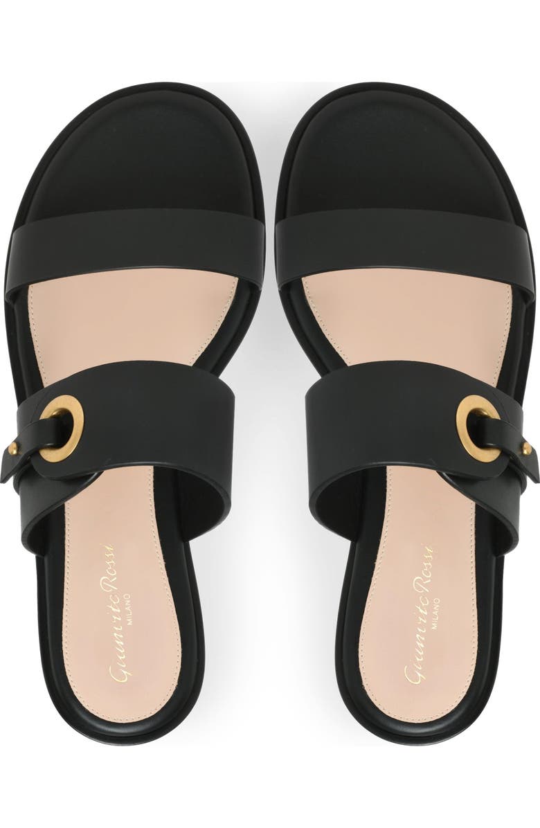 Gianvito Rossi Granada 05 Flat, Alternate, color, Black Calf Leather