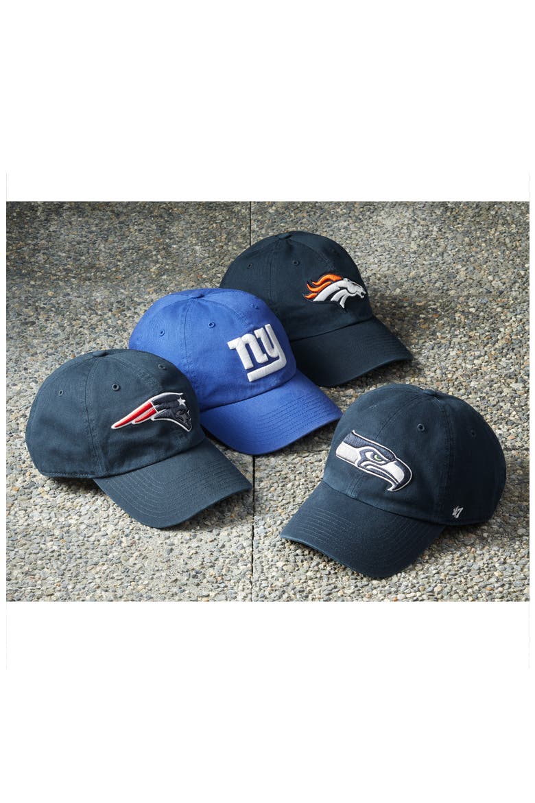 Mens Houston Texans '47 Brand Navy Blue Cleanup Basic Logo Adjustable Hat, Alternate, color, BUCCANEERS