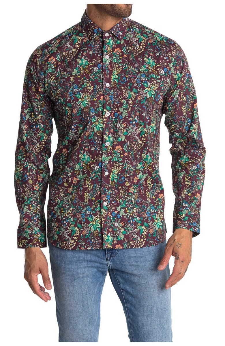 IMPATIENT WOLVES Double Up Floral Long Sleeve Button Down Shirt, Main, color,