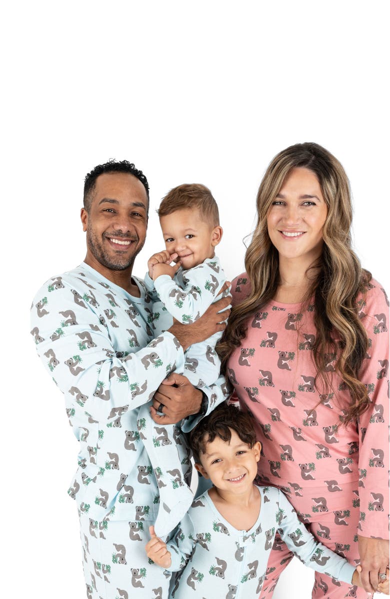 Leveret Kids Two-Piece Cotton Printed Matching Family Pajamas, Coordinated Prints, Alternate, color, Koala