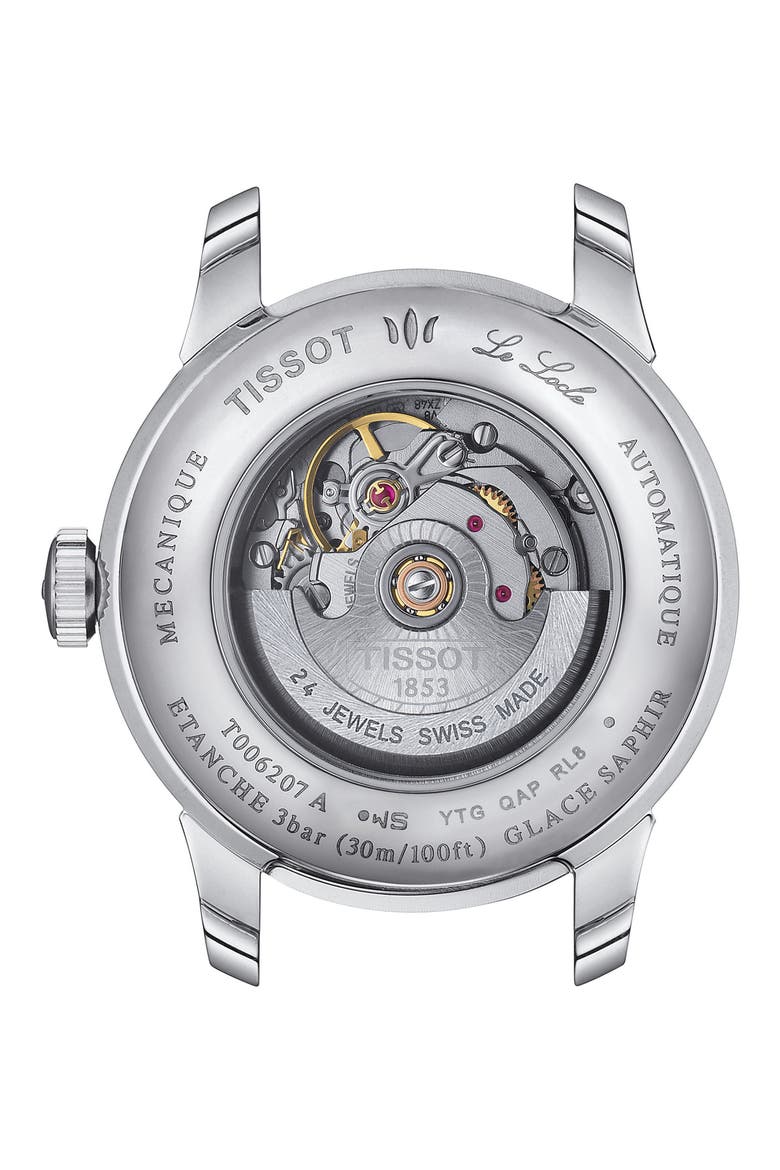 Le Locle Diamond Automatic Bracelet Watch, 39mm, Alternate, color, SILVER