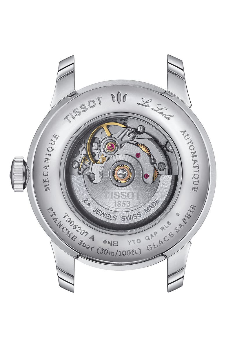 Tissot Le Locle Diamond Automatic Bracelet Watch, 39mm, Alternate, color, Silver