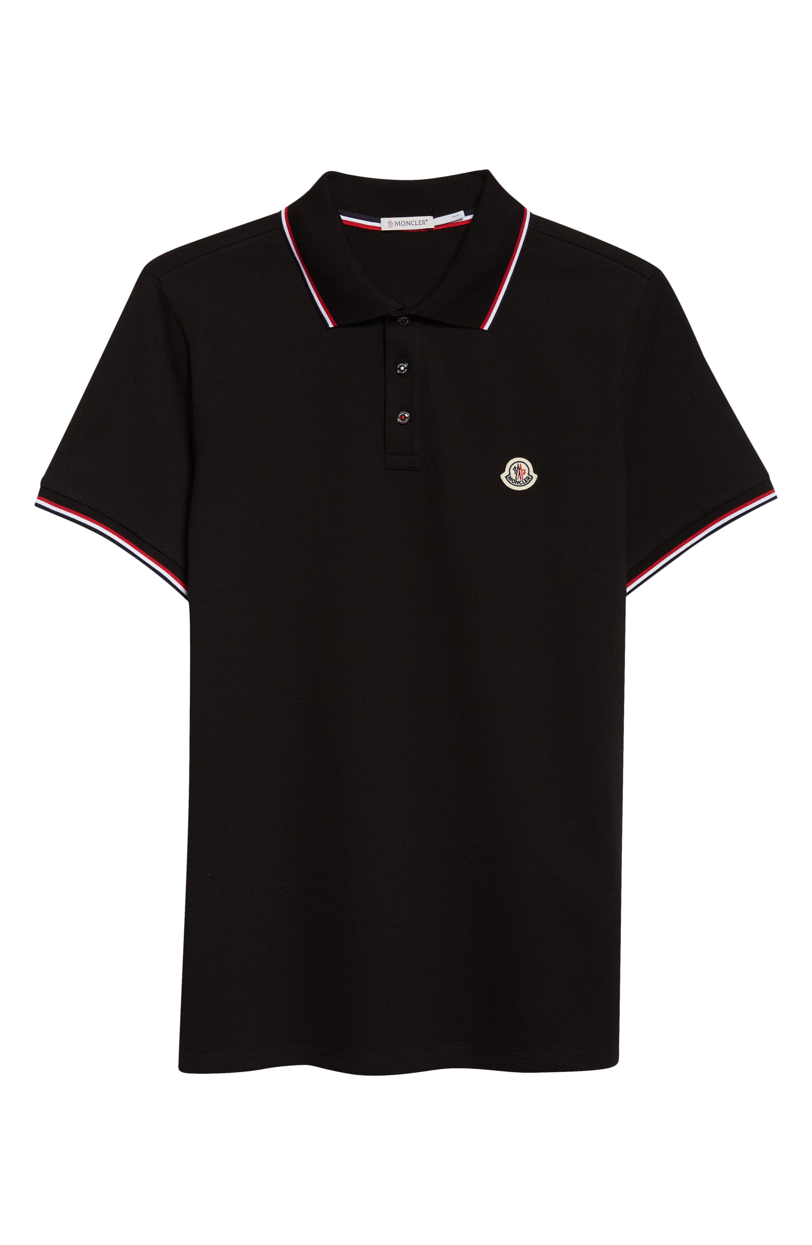 Мужские Moncler Tipped Cotton Piqué Polo — фото 5