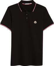 Moncler Tipped Cotton Piqué Polo