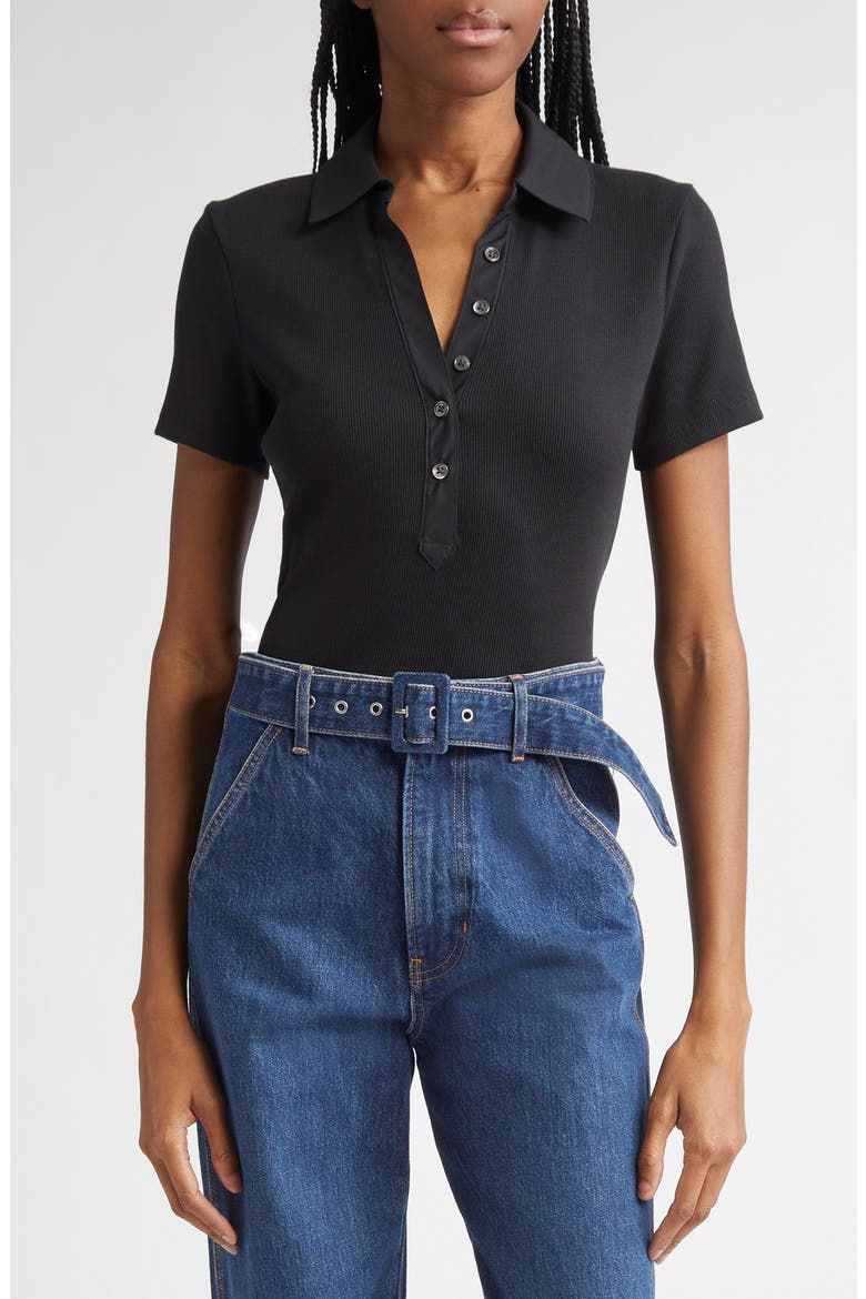 Kearney Stretch Cotton Polo, Main, color, BLACK