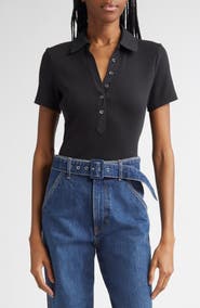 Veronica Beard Kearney Stretch Cotton Polo