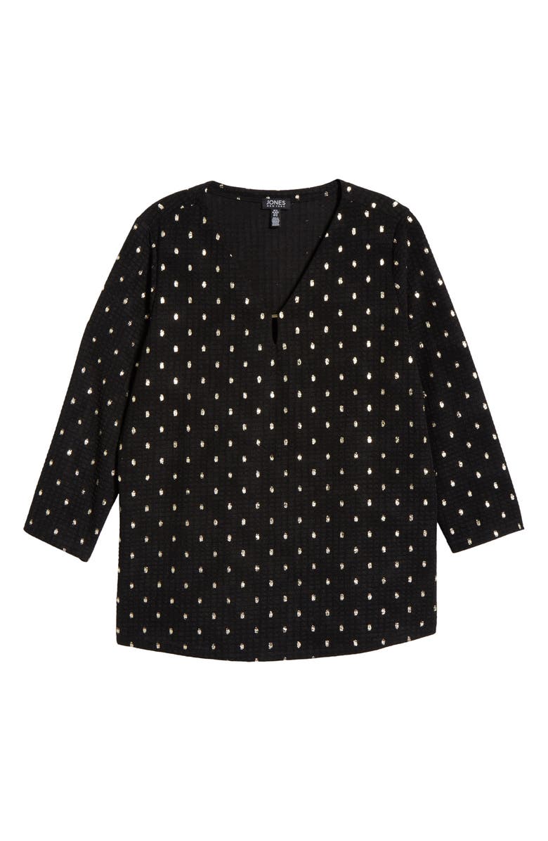 Jones New York Metallic Dot Waffle Knit Top, Alternate, color,