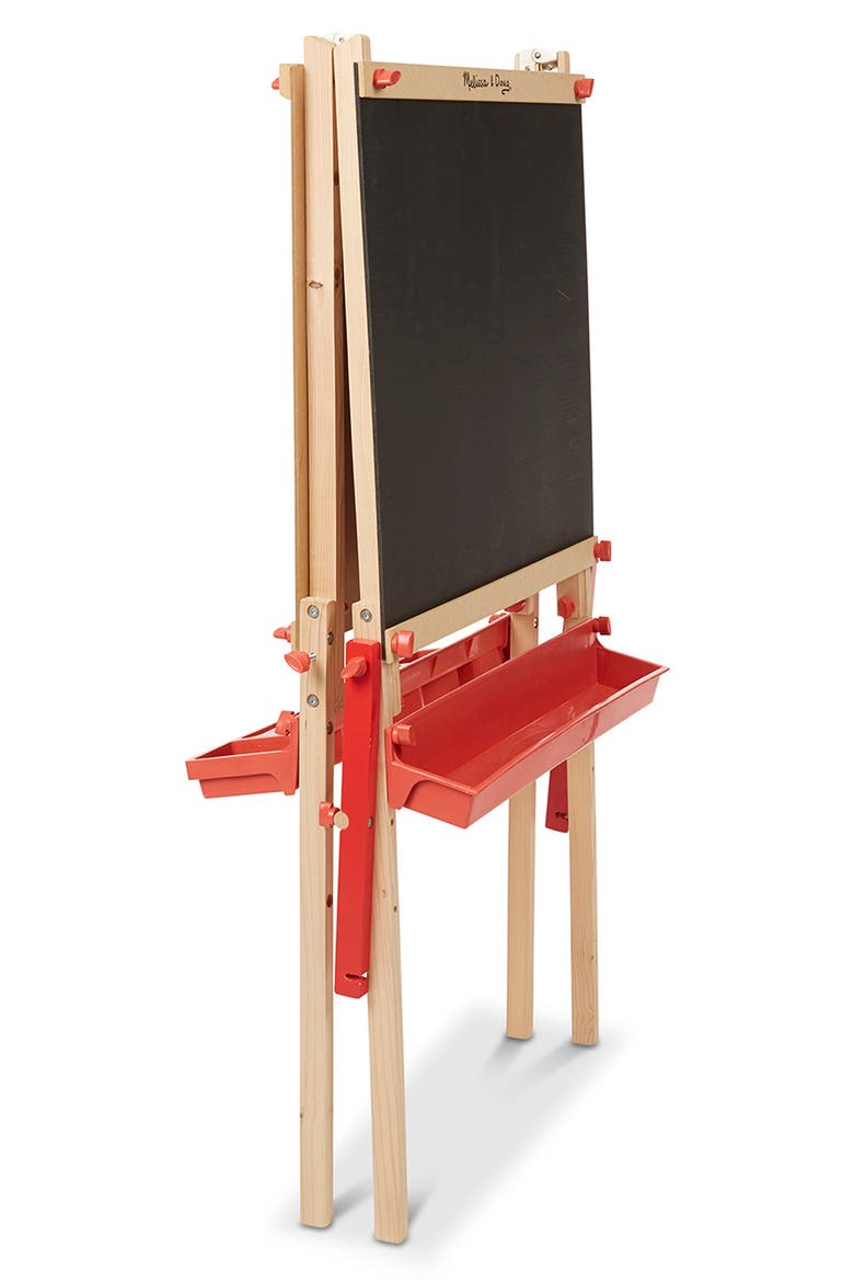 Wooden Easel with Chalkboard and Magnet Board, Alternate, color, 000