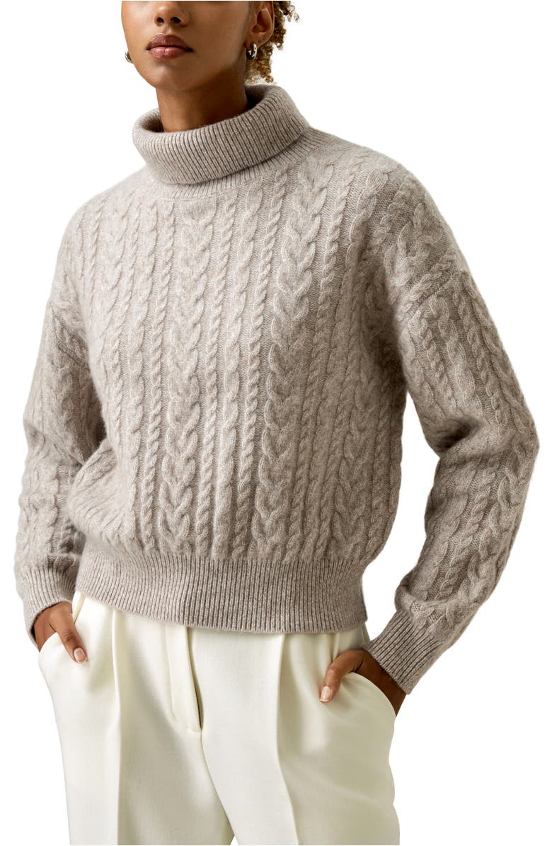 Lilysilk Cashmere Cable Knit Jumper Sweater for Women, Main, color,