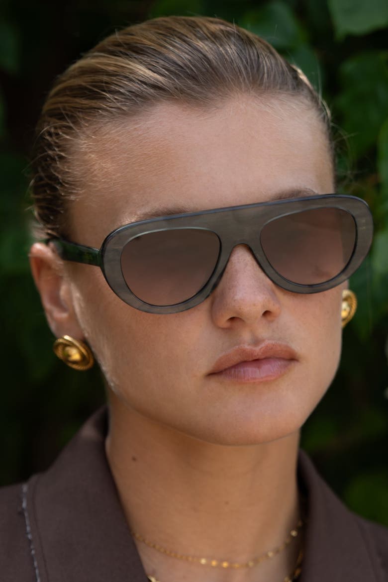 Jetsetter Aviator Sunglasses, Alternate, color, Emerald