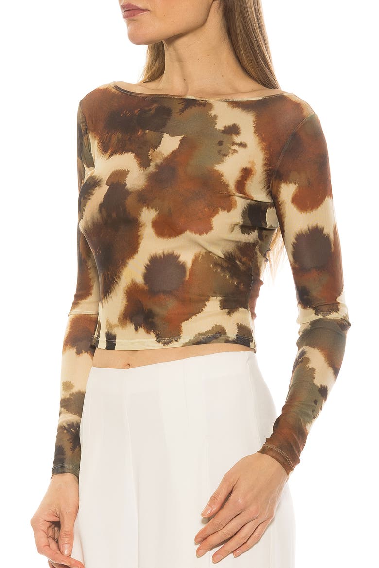 Opal Sheer Mesh Top, Alternate, color, SAGE ABSTRACT