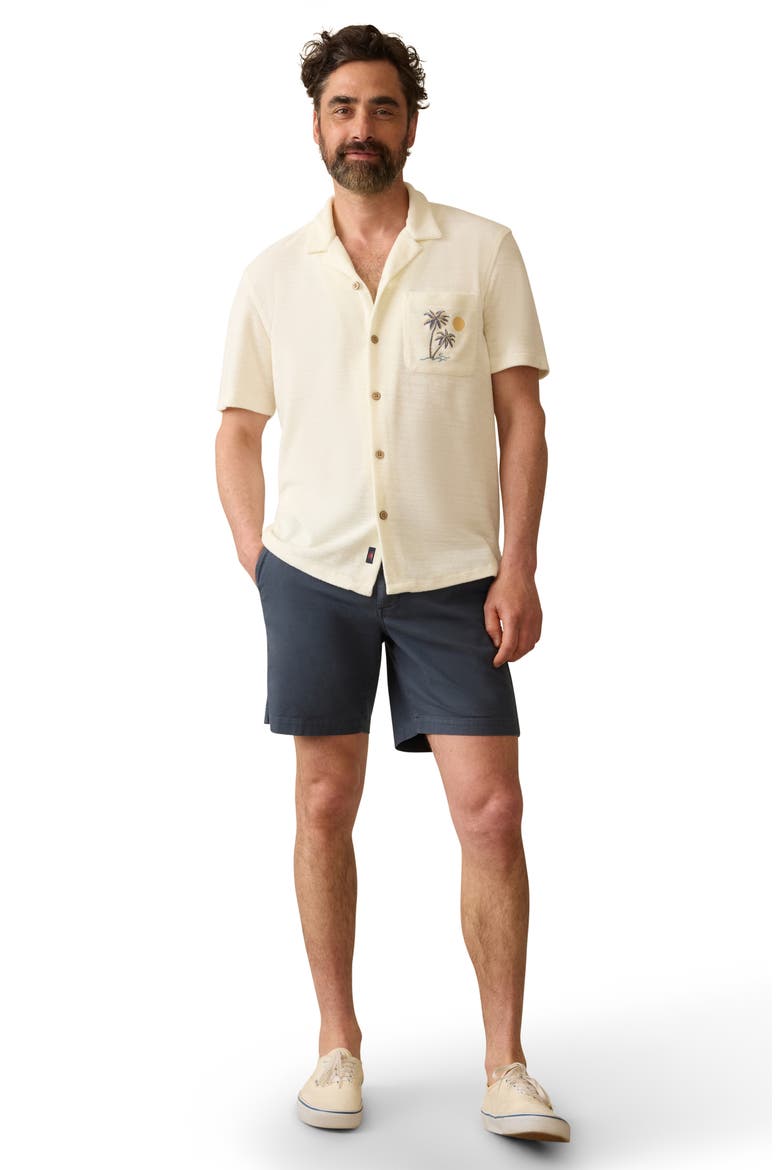 Cabana Terry Cloth Camp Shirt, Alternate, color, SOUTH SAND BEACH