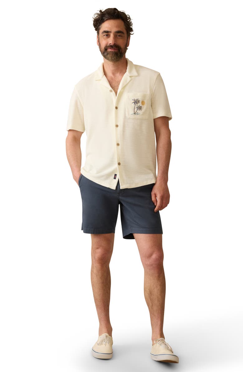 Faherty Cabana Terry Cloth Camp Shirt, Alternate, color,