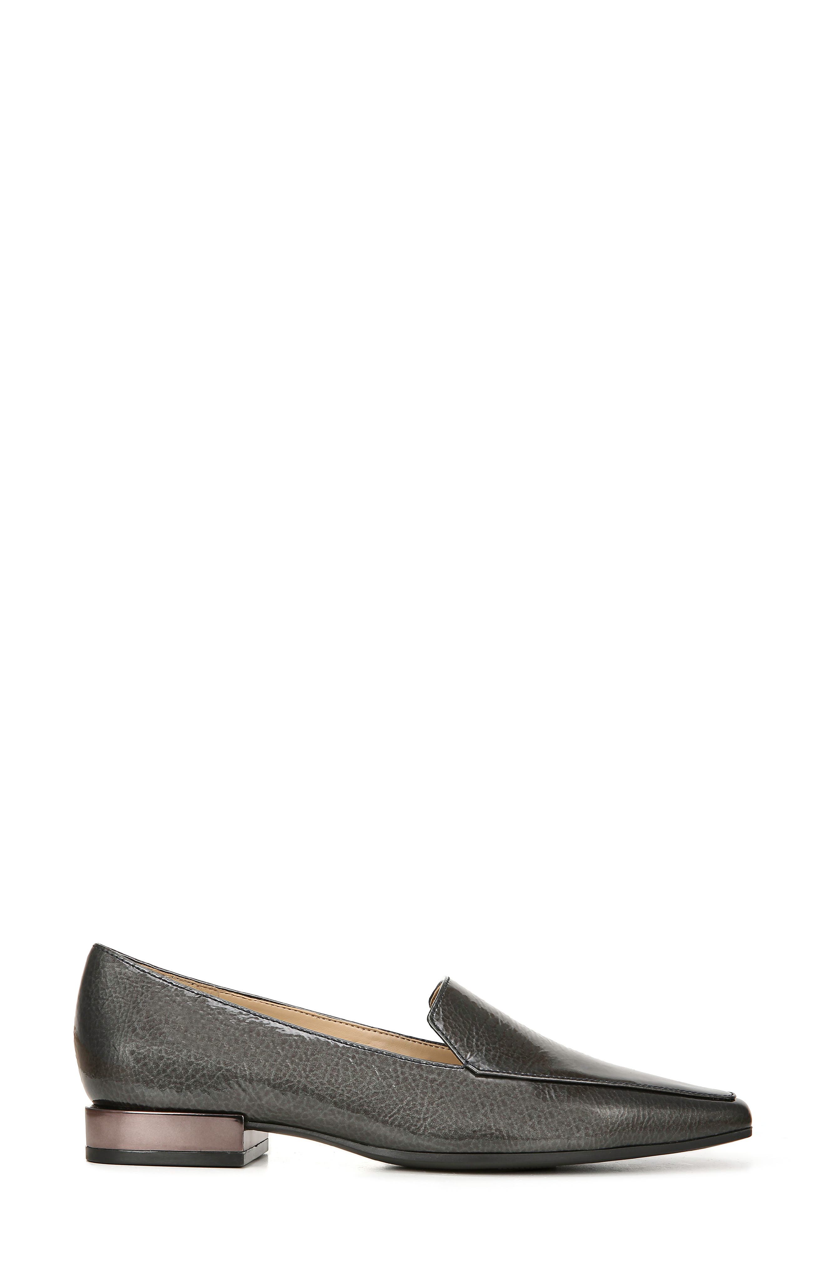 Clea Loafer, Alternate, color, GUNMETAL PATENT LEATHER