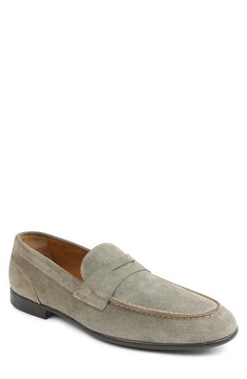 Bruno Magli Men's Silas Slip On Penny Loafers In Taupe Suede