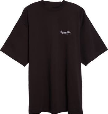 BALENCIAGA ロゴ Beverly Hills コットン Tシャツ 人気 Balenciaga Beverly Hills Medium Fit Embroidered Cotton T