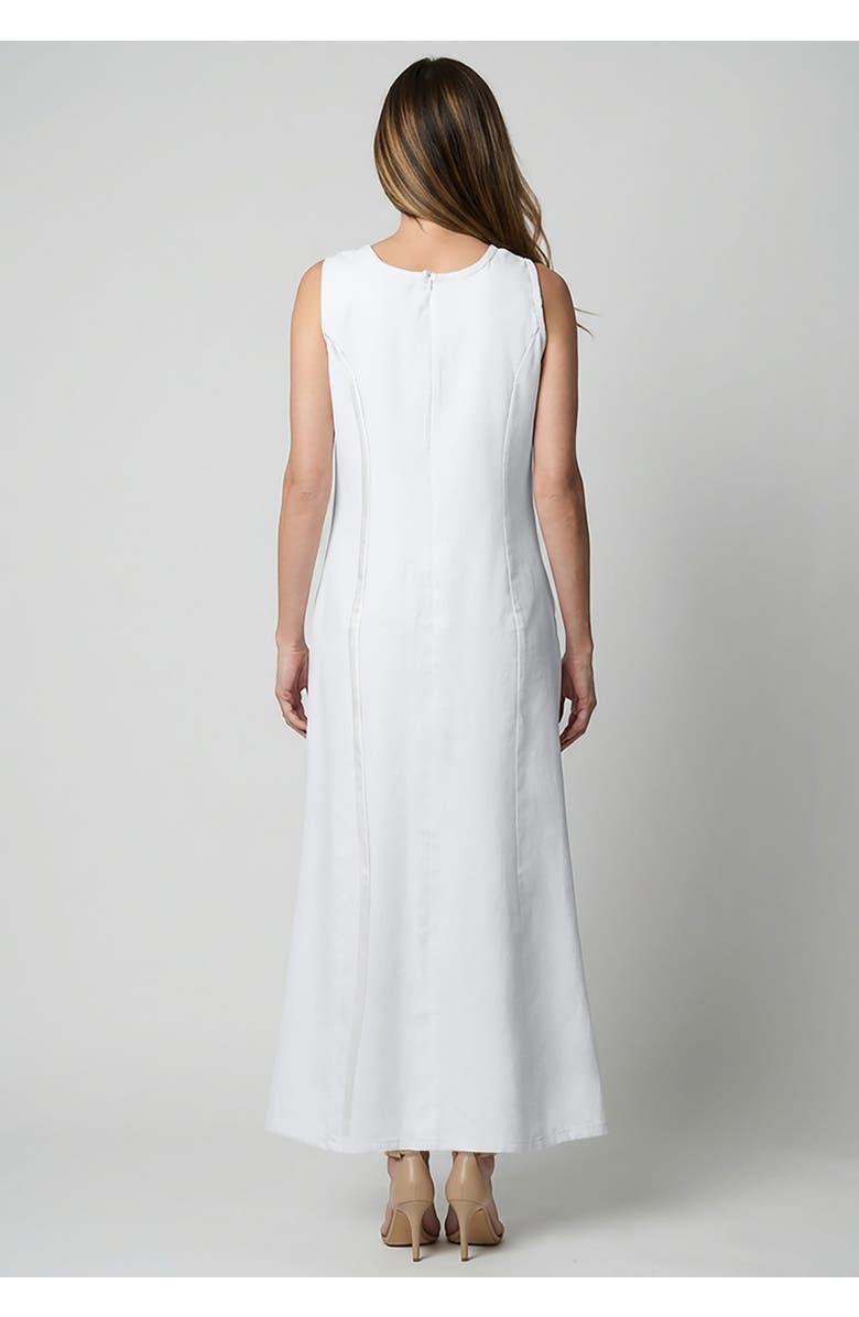 Jessica London Denim Maxi Dress, Alternate, color, White