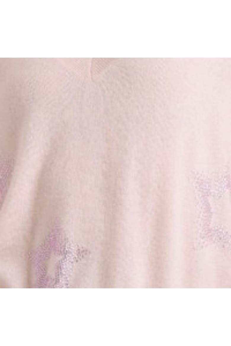 Star Dust Long Sleeve V-Neck Jumper, Alternate, color, QUARTZ PINK