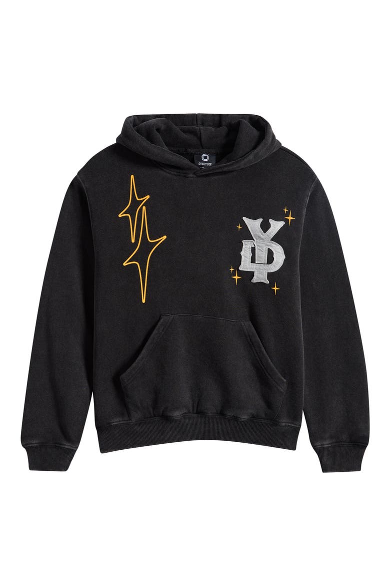 Kids' YNG Dreamerz Monogram Hoodie, Main, color, BLACK