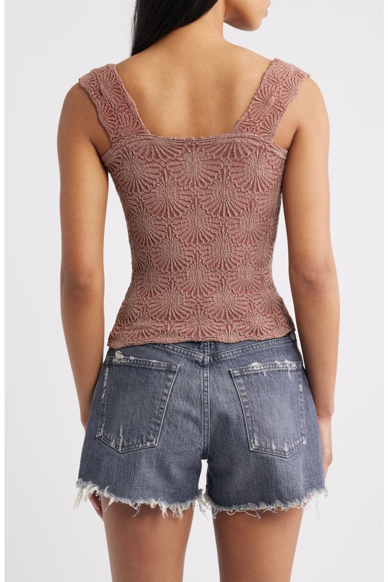 Love Letter Floral Knit Camisole, Alternate, color, CEDAR WOOD
