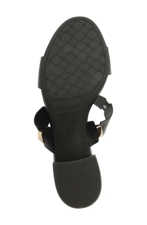 Arezzo Lyra Mid Slide Sandal In Black