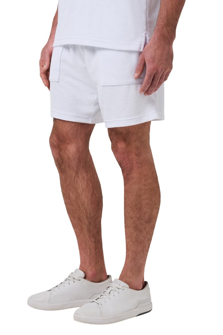 Beach Club Terry Cloth Shorts, Alternate, color, WHITE