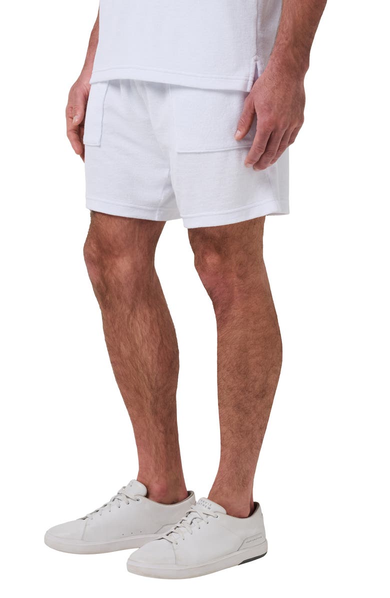 TravisMathew Beach Club Terry Cloth Shorts, Alternate, color, White