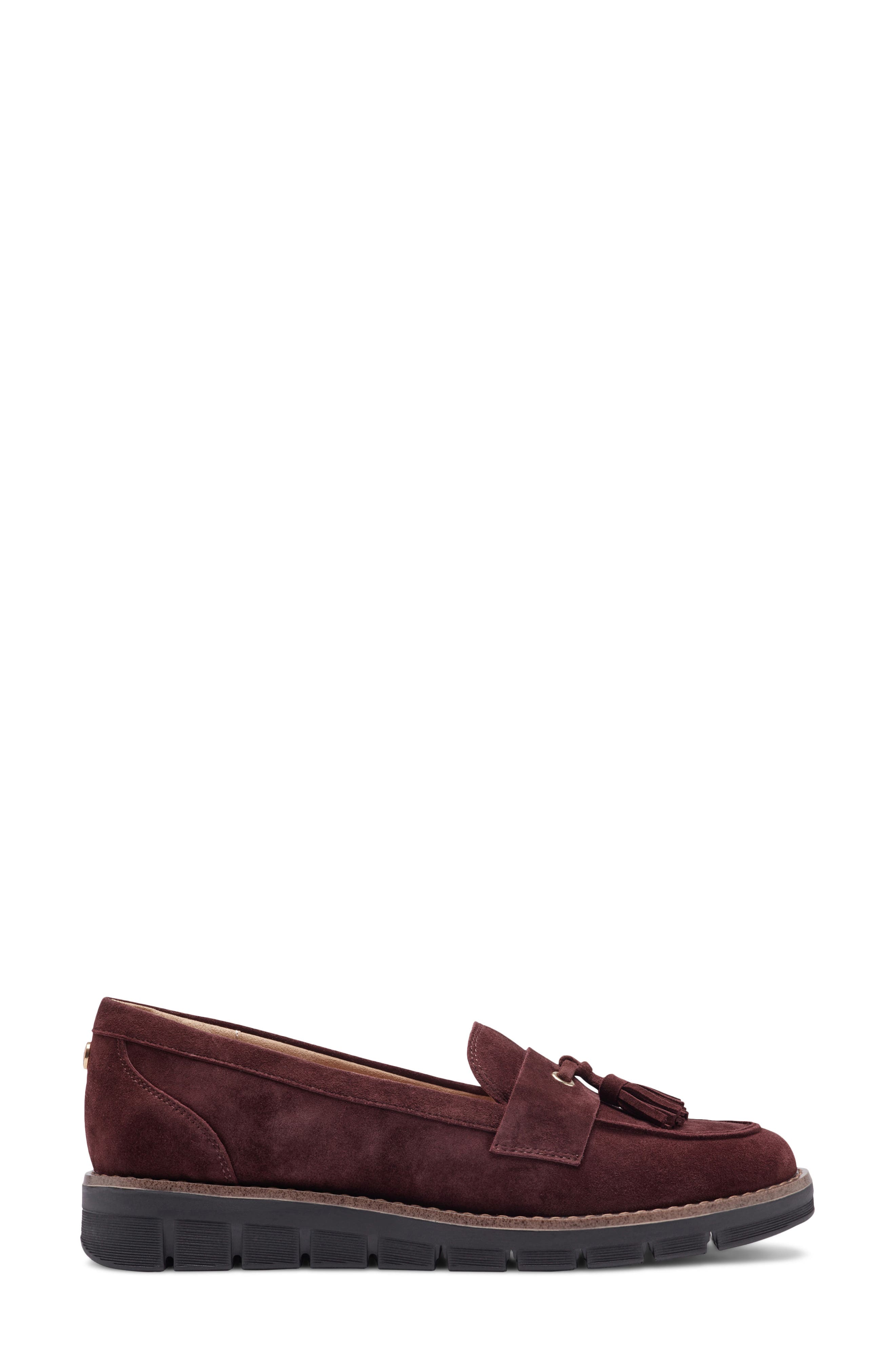 Vienne Loafer, Alternate, color, DARK RED
