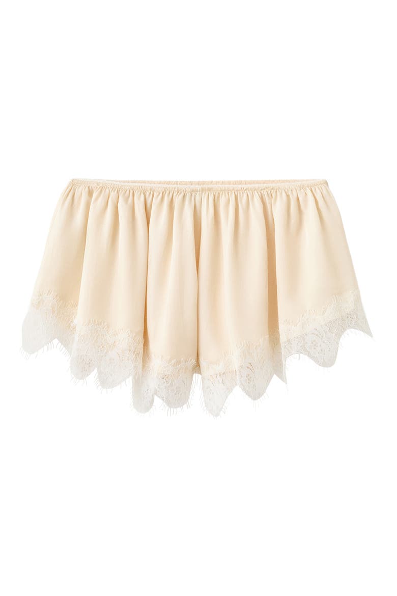 Satin Lace Shorts, Alternate, color, ECRU