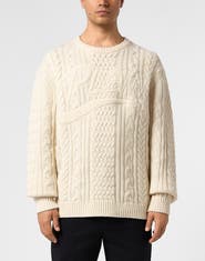 PHILIPP PLEIN Wool Roundneck Pullover Plein Star Men