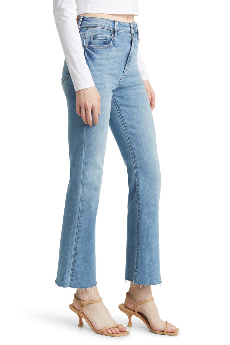Raw Hem Bootcut Jeans, Alternate, color, LIGHT WASH