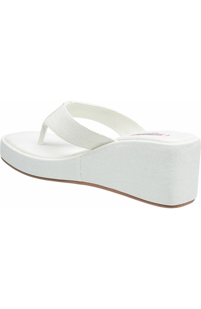 True Religion Latto Slip on Wedge Sandal, Alternate, color, White