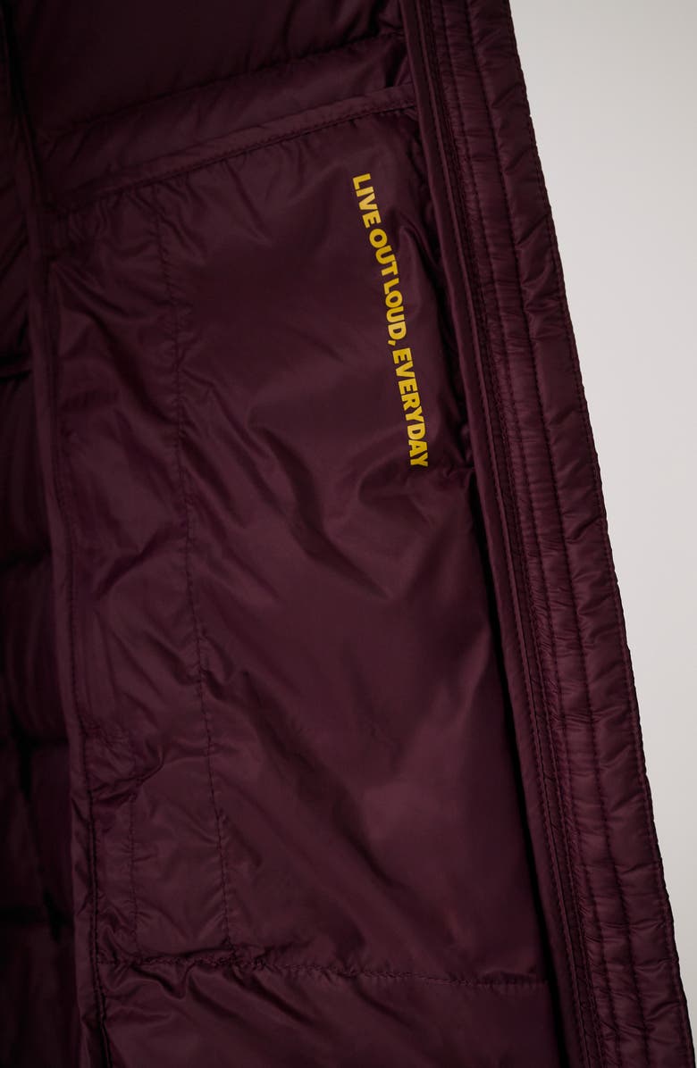 Lole Claudia Hooded Packable Down Jacket, Alternate, color, Dark Cherry