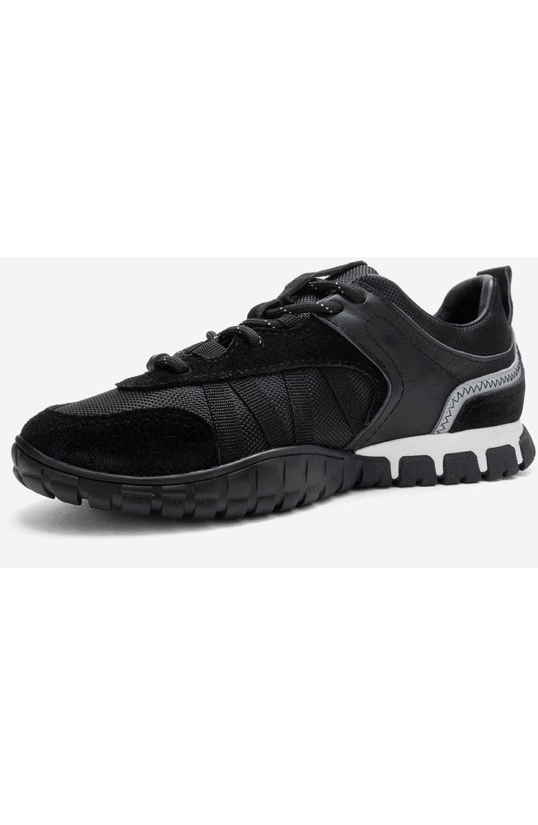 Forever & Always Shoes Fiera Leather Mesh Sneaker, Alternate, color, Black