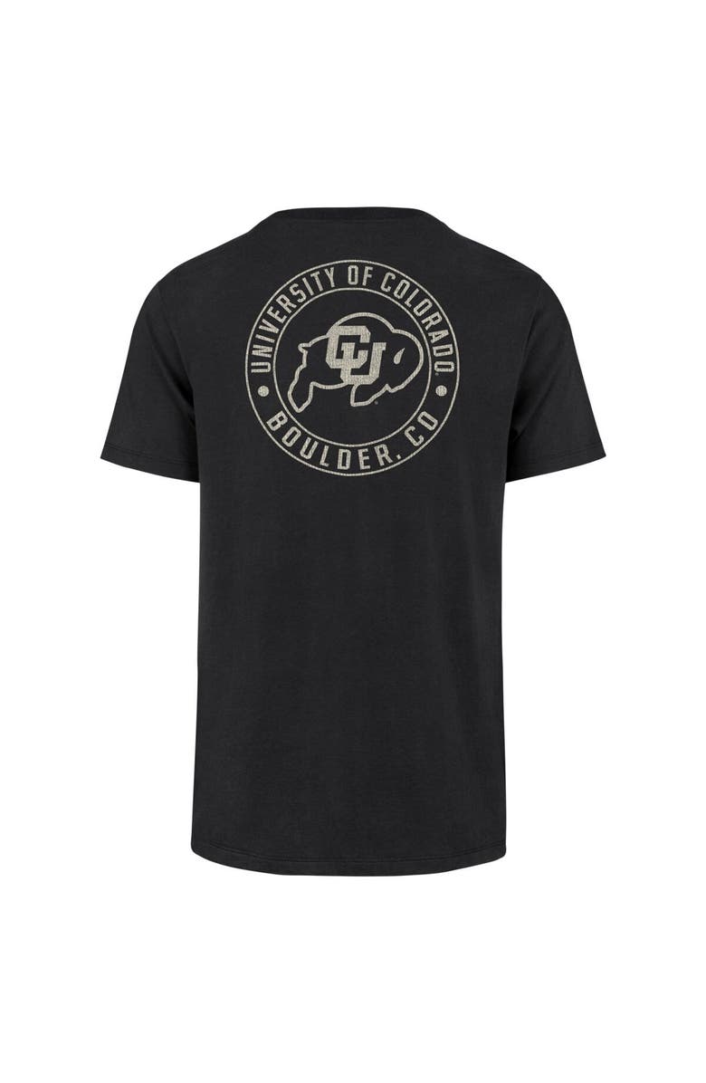 '47 Men's '47  Black Colorado Buffaloes Left Chest Back Slide Two Hit Franklin T-Shirt, Alternate, color, Black